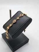 Collector's item! Rare antique victorian ruby and diamond in 18k yellow gold bracelet