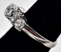 Five Stone Cz Band Ring in Sterling Silver