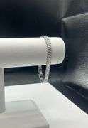 Sparkling 14.5 Ctw Lab Simulated Diamond 14 Kt White Gold Plated Tennis Bracelet