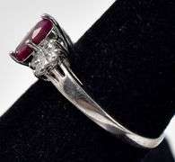 Pink Gemstone Ring with White Accents in Sterling Silver