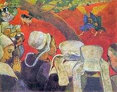 Collectible Vintage Color Plate by Paul Gauguin Circa 1967. Paul Guaguin The Vision After the Sermon