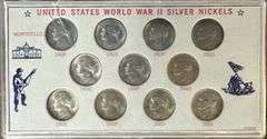 Original Choice to Gem BU 11-pc set of Silver Jefferson War Nickels