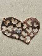 Beatiful 14K Rose gold with diamond accent heart shape pendent