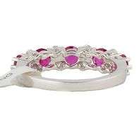 New 1.00ctw Ruby and 0.40ctw Diamond Band Ring in 14K