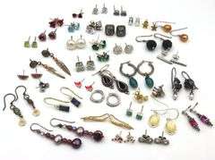 Group lot of Vintage 925 sterling silver earrings