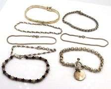 Group lot of 8 vintage 925 sterling silver bracelets