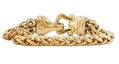 David Yurman 0.75ctw Diamond Buckle Double Wheat Chain Bracelet in 18K
