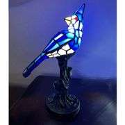 Tiffany Style Stained Glass Blue Bird Lamp