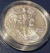 2011 W Unc Silver Eagle With Box Paper.