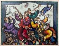Highly sought-after artwork by Michael Kachan Michael Kachan Merry Music