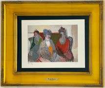 Limited Edition Itzchak Tarkay Signed Offset Lithograph with Serigraphy Framed
