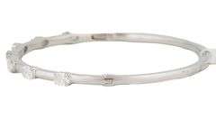 New 1.35ctw Oval Diamond Bar Station Bangle Bracelet in 18K