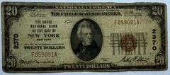 $20 Chase Bank NY 1929 National Note