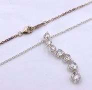 Group lot of 7 vintage 925 sterling silver pendants on chain necklaces