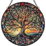 Handmade Tree of Life Stained Glass Suncatcher