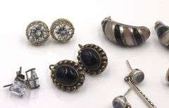 Group lot of Vintage 925 sterling silver earrings