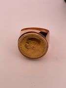 MEN'S CERTIFIED 22K GOLD COIN RING