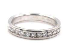 14kt White gold 0.50ctw channel set diamond band