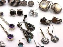 Group lot of Vintage 925 sterling silver earrings