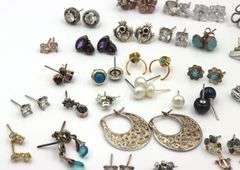 Group lot of Vintage 925 sterling silver earrings