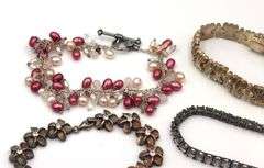 Group lot of 6 vintage 925 sterling silver bracelets