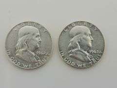 1962 D & 1963 D Franklin Half Dollars