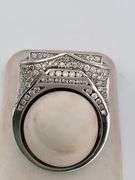 BRAND NEW MEN'S CERTIFIED 14K WHITE GOLD LARGE DIAMOND RING 9.00 CARATS
