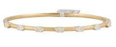 New 1.35ctw Oval Diamond Bar Station Bangle Bracelet in 18K