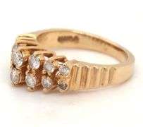 Pretty 14k YG 1/2 Ct. T.W. Diamond Pyramid Ring