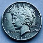 1921 Key Date Peace Dollar
