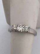 CERTIFIED LADIES PLATINUM AND DIAMOND RING