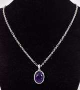 Delightful 7.42CTS Chalcedony & Colorless Sapphire Gemstone Pendant in Sterling Silver Necklace