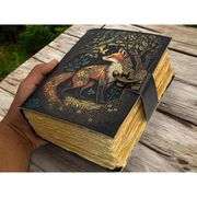 Handmade Fox Embossed Leather Journal