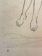 Rare Salvador Dali Pencil Signed Etching on Parchment Paper from 'Roi je t'attends à Babylone' suite