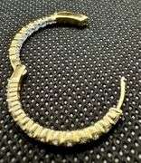 14K Yellow Gold Lab Diamond Hoops