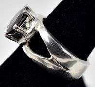 Deep Red Gemstone Ring in Sterling Silver