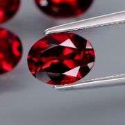 Outstanding color! 7.20ct real ruby red Garnet set!!