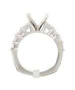 New 2.50ctw Emerald Cut Diamond Straight Semi Mount Ring in 18K