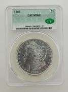 1885 Morgan Silver Dollar, CAC MS62