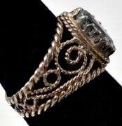 Vintage Blue Topaz Ring in Sterling Silver