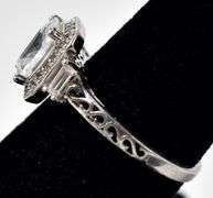Cz Band Ring with Accents in Sterling Silver