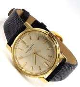 Vintage Vacheron constantin manual winding 34mm on aftermarket lizard leather band watch
