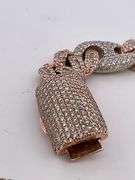Men's Certified Diamond Puff Gucci Miami Cuban Link Bracelet ( 18 MM ) 17.00 carats of diamonds