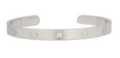 Cartier 1 Diamond Love Cuff Bracelet in 18K, SZ 18