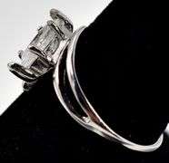 Clear Marquise Cut CZ Band Ring in sterling Silver