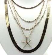 Vintage 925 sterling silver group lot of 5 pendants on chains