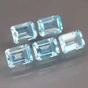 Matched! 5 piece 10ct full fire sky blue Topaz set