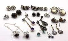 Group lot of Vintage 925 sterling silver earrings
