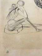 Rare Salvador Dali Pencil Signed Etching on Parchment Paper from 'Roi je t'attends à Babylone' suite
