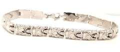 Pretty Italian Made 14K WG Stampatto Bracelet